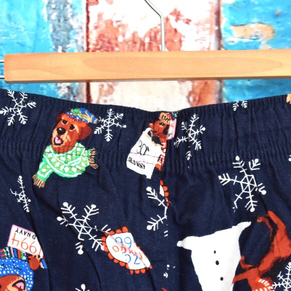 Men's Old Navy Flannel Pajama Pants Sleep Lounge SMALL Magic Mascot NEW - Picture 8 of 10